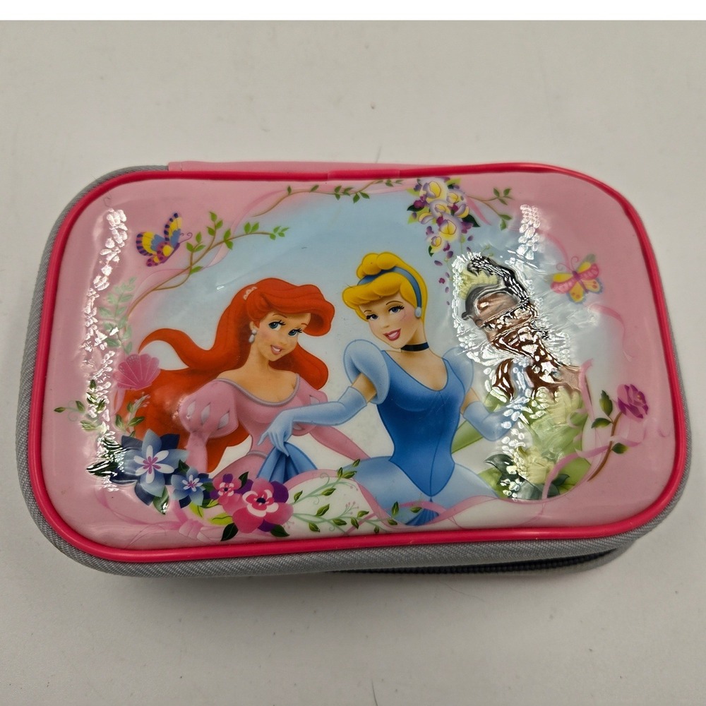 Nintendo DS Disney Princess Pink Hardshell Carrying Case Ariel Cinderella PDP